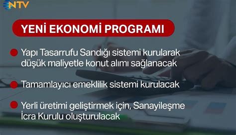 Yeni Ekonomi Programı ve Hedefler